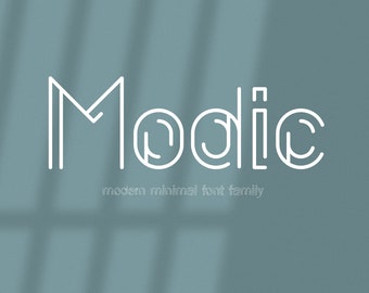 Modic Font, Modern Typeface, Minimal Font, Digital font, Display typeface, Craft Fonts, Cricut Fonts, Commercial Use, Font, Display Font