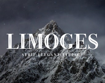 Limoges Font, Modern Typeface, Premium Font, Digital font, Elegant Fonts, Craft Fonts, Cricut Fonts, Commerical Use, Logo Font, Serif Font