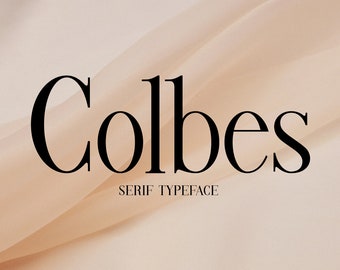 Colbes Font, Modern Typeface, Premium Font, Digital font, Display typeface, Craft Fonts, Cricut Fonts, Commercial Use, Display Font