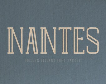 Nantes Font, Modern Typeface, Minimal Font, Digital font, Elegant Fonts, Craft Fonts, Cricut Fonts, Commerical Use, Logo Font, Script Font