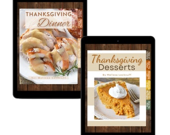 Thanksgiving Dinner and Desserts eCookbook Bundle, Recipes, Digital Cookbook Compatible with GoodNotes, PDF Downloadable for Convenience