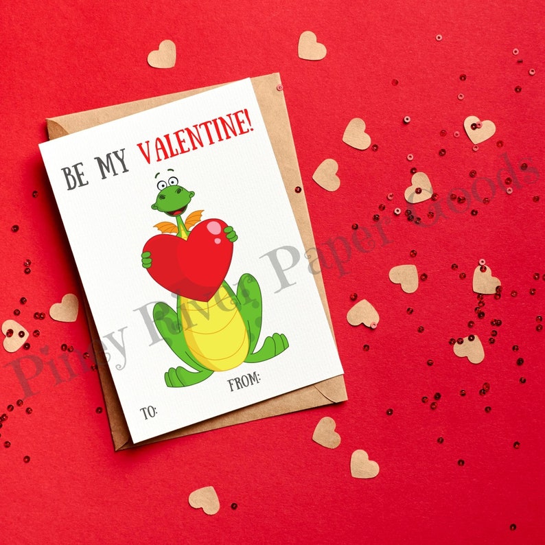 Printable Dragon Valentines For Kids Classroom Valentine Parties And Family Valentines