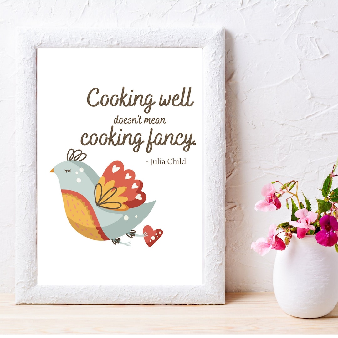 Julia Child Quote Kitchen Wall Art Julia Child Wall Art Etsy