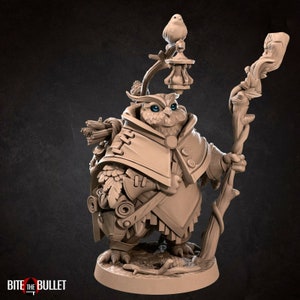 Owlkin Druid Forest Keeper - Bite the Bullet - Fantasy D&D Miniature