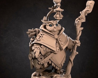 Owlkin Druid Forest Keeper - Bite the Bullet - Fantasy D&D Miniature