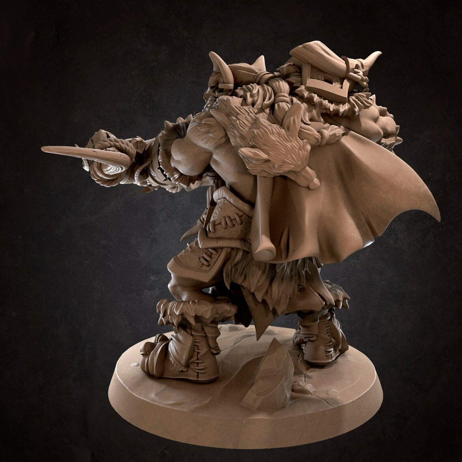 Bugbear Unit Ranger Hunter - Bugbear Monster Bite the Bullet Unit 32mm Fantasy ...