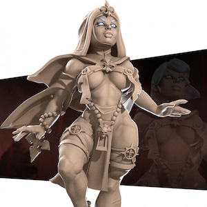 Isabel, the Enlightened - Pinup - Bite the Bullet - Fantasy D&D Miniature
