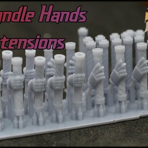 15x Gripped handles for Conversions - Marine bits War gaming Sci-Fi Custom