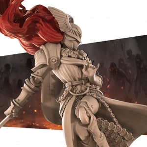 Paladin / Valkyrie - Pinup - Bite the Bullet - Fantasy Dungeons and Dragons Mini