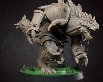 Saurus Dinosaur Fantasy Footballers - Bite the Bullet - Dungeons & Dragons 35mm