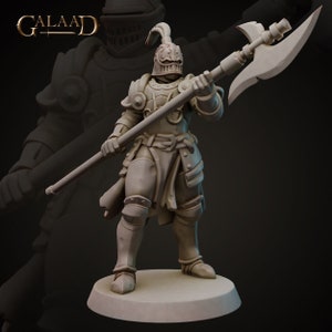 Spear Knight A - Paladin - Galaad Miniatures - Dungeons and Dragons