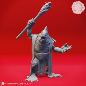 Kuo-toa Merfolk Fishman Priest  Monster - Yasashii -  Dungeons and Dragons 32mm