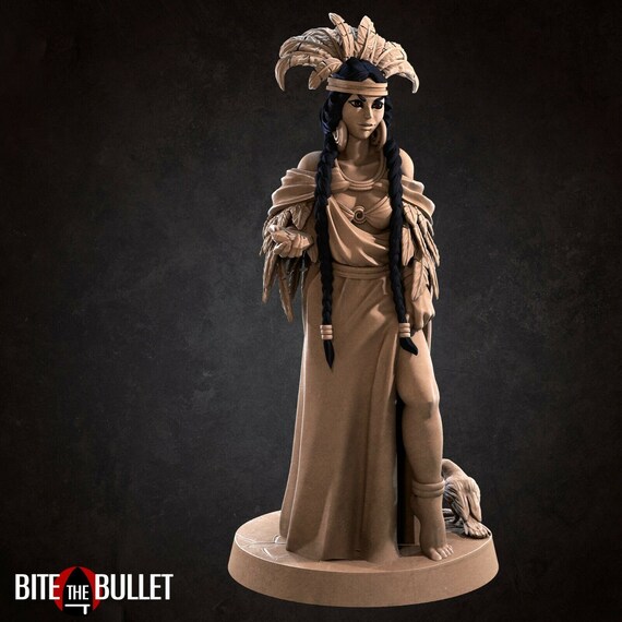 Agnes - Tribal Bite the Bullet Pinup 32mm Fantasy D&D Miniature Dungeons Dragons