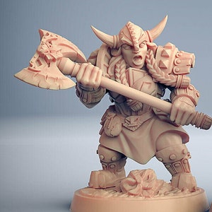 Dwarf Fighter Warrior - Artisan Guild Fantasy Dungeons and Dragons Miniature RPG
