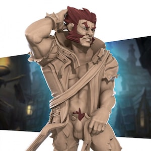 Jack Hugeman - Male Pinup Bard - Bite the Bullet Fantasy D&D Miniature