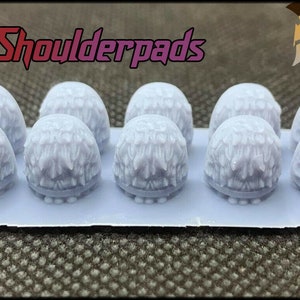 10x Furry Wolf Shoulderpads - Marine bits War gaming Sci-Fi Custom