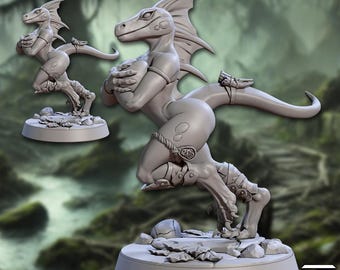 Liska - Lizardfolk Egg Huntress Pinup NSFW -  Artisan Guild - Dungeons & Dragons