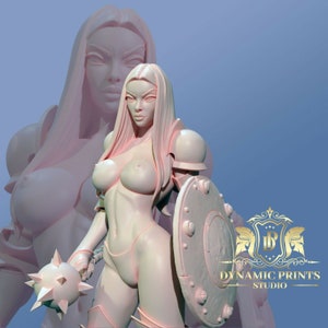 Natasha - NSFW Topless Pinup - Dynamic Prints Exclusive 35mm Miniature D&D