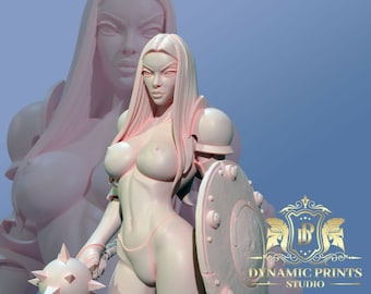 Natasha - NSFW Topless Pinup - Dynamic Prints Exclusive 35mm Miniature D&D