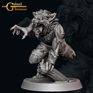 Werewolf Lycan 04 - Galaad Miniatures - Fantasy Dungeons and Dragons Mini