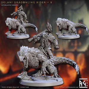 Dwarf Dragon Rider - Dragonling Paladin - Artisan Guild - Dungeons and Dragons