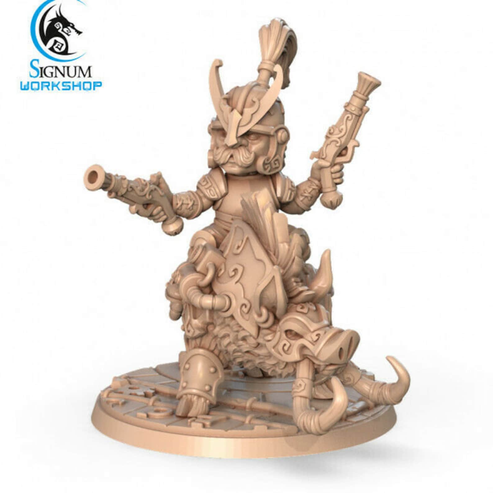 Dwarf / Gnome Gunner Mounted Signum Games Fantasy Dungeons Etsy UK