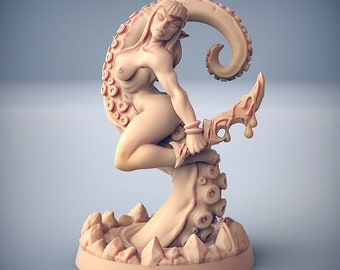 Illithid Elf Mindflayer Pinup - NSFW - Artisan Guild Fantasy Dungeons and Dragons Miniature