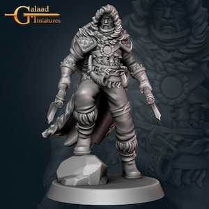 Northern Ranger 2 - Barbarian - Galaad Miniatures - Fantasy Dungeons and Dragons