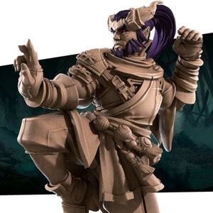 Tiefling Monk Male - Bite the Bullet - 32mm Fantasy D&D Miniature Fantasy Figure