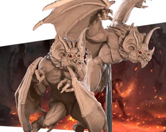 2x Giant Undead Bats Winged Gargoyle - Bite the Bullet - Dungeons & Dragons 35mm