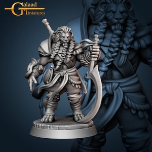 Leonin 1 - Fighter Barbarian  - Galaad Miniatures - Fantasy D&D