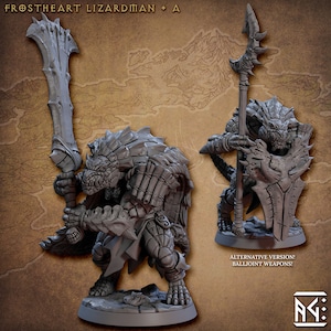 Lizardman A - Fighter - ALTERNATE - Artisan Guild - Dungeons and Dragons