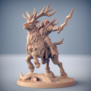 Elf Stag Rider A - Artisan Guild Fantasy Dungeons and Dragons Miniature Tabletop