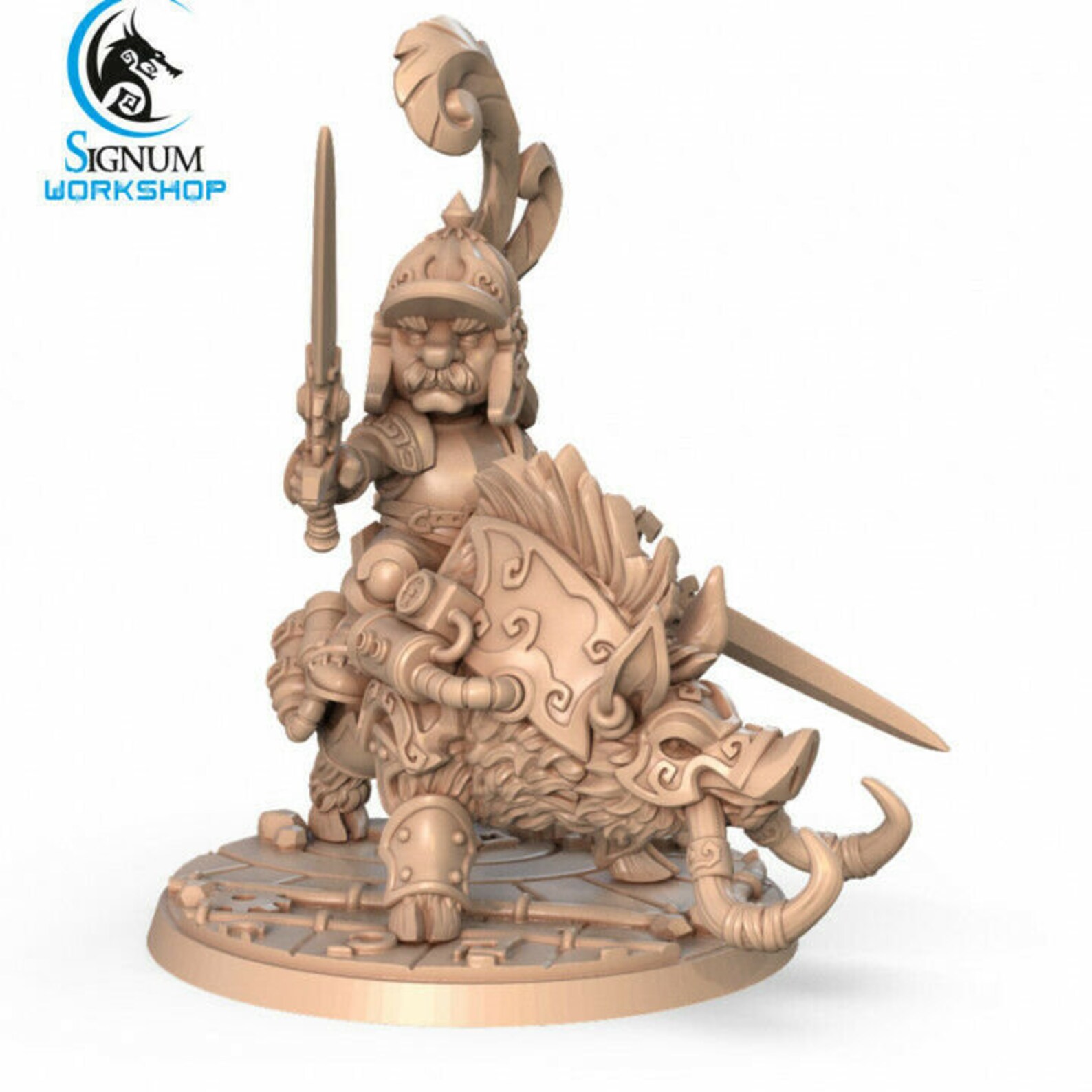 Dwarf / Gnome Cavalier Mounted Signum Games Fantasy Dungeons Etsy