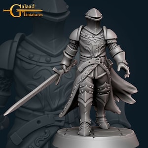 Knight 2 Paladin Fighter - Galaad Miniatures - Fantasy Dungeons and Dragons Mini