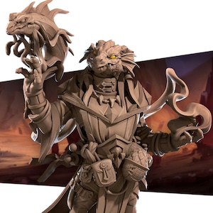 Dragonborn Wizard Sorcerer Female Dragon - Bite the Bullet Fantasy D&D Miniature