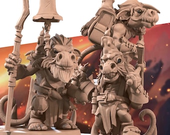 3x Kobolds - Ratfolk Miners - Bite the Bullet - Dungeons and Dragons 35mm