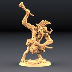 Troll Drummer - Artisan Guild Fantasy Dungeons and Dragons Miniature Monster