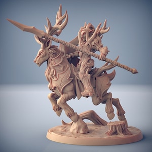 Elf Stag Rider B - Artisan Guild Fantasy Dungeons and Dragons Miniature Tabletop