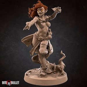 Alchemist Artificer Pinup - NSFW - Bite the Bullet - 32mm Fantasy D&D Miniature
