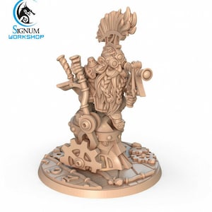 Dwarf / Gnome Artificer Priest Signum Games - Fantasy Dungeons and Dragons Mini