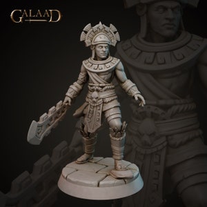 Aztec Warrior B - Fighter - Galaad Miniatures - Dungeons and Dragons