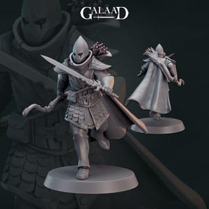 Elfen Kriegerin - Elben Bogen Schwert Kämpferin - Galaad Miniaturen - Dungeons and Dragons