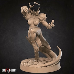 Halfing Monk - Pinup - Bite the Bullet - Fantasy Dungeons and Dragons Mini