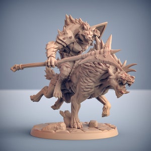 Gnoll Hyena Rider C - Artisan Guild Fantasy Dungeons and Dragons Miniature