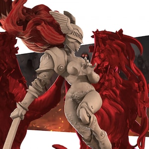Paladin Valkyrie - NSFW Exotic Pinup Topless - Bite the Bullet - D&D Mini