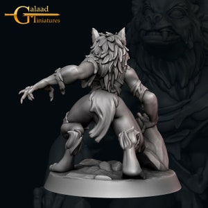 Lupo Mannaro Lycan 03 - Miniatura Galaad Per Dungeons And Dragons - Fantasy