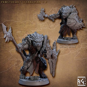 Lizardman F - Fighter - ALTERNATE - Artisan Guild - Dungeons and Dragons