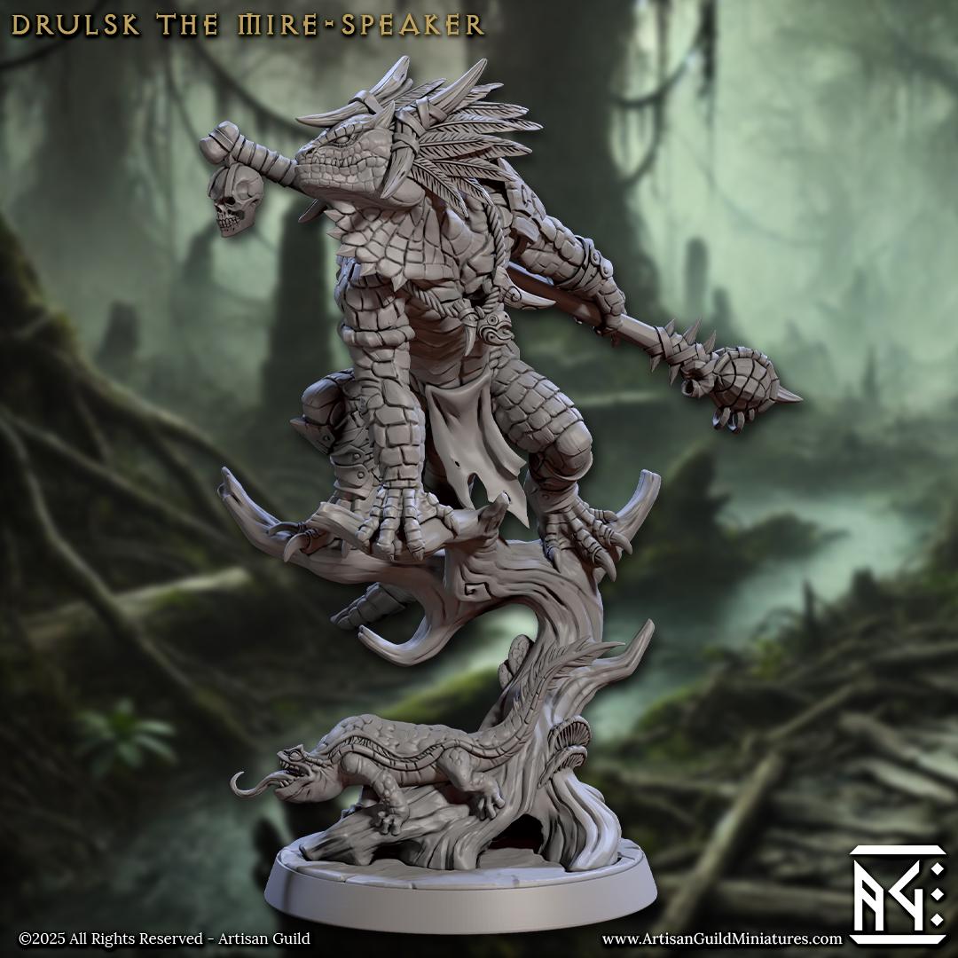 Lizardman Druid - Lizardfolk Swamp Shaman - Artisan Guild - Dungeons and Dragons