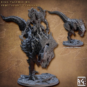 Lizardman King - Mounted T-Rex - Artisan Guild - Dungeons and Dragons